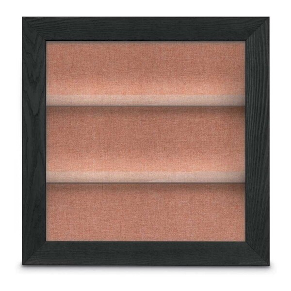 Outdoor Enclosed Combo Board, 42"x32", Black Frame/Green & Forbo